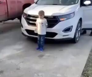 this little boy is excited about his christmas present