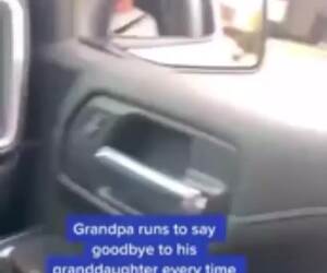 grandpa runs to say goodbye