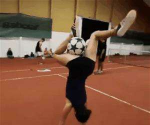 The Soccer acrobat
