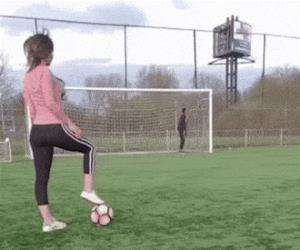 a perfect soccer strike