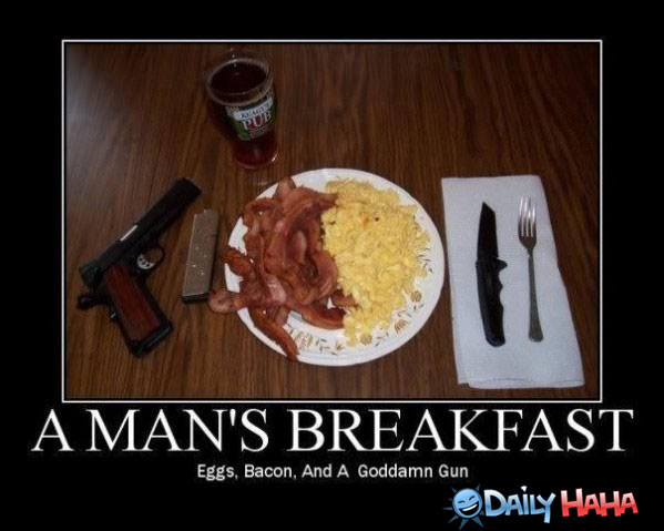 Manly Breakfast funny picture