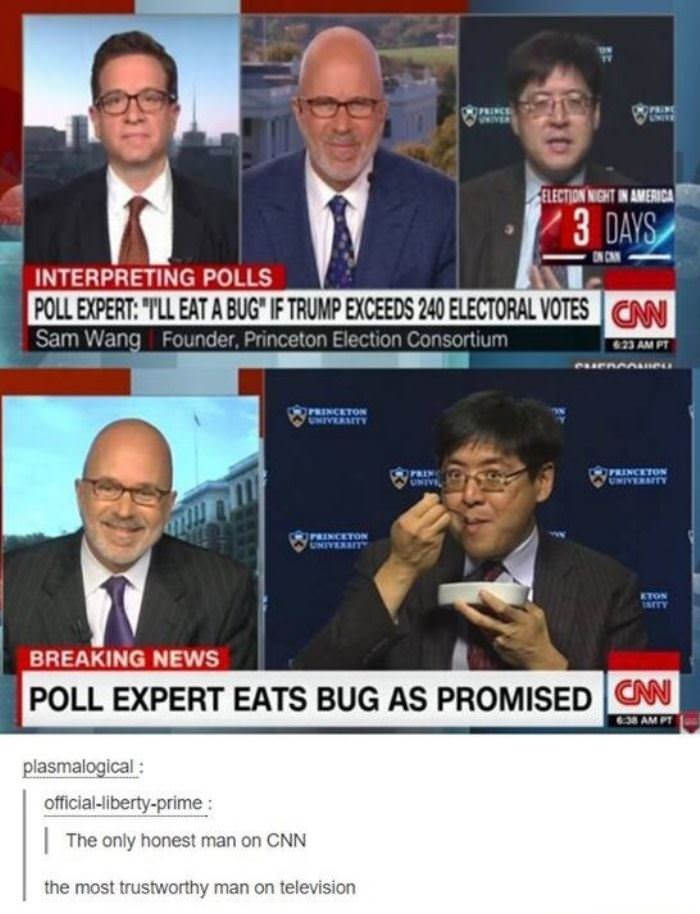 a bug on crooked cnn funny picture