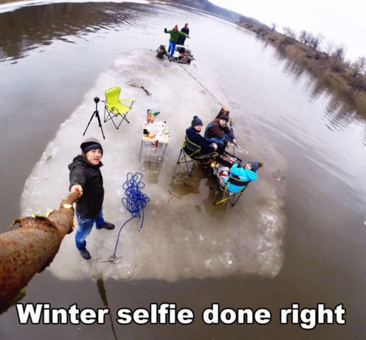 a winter selfie funny picture