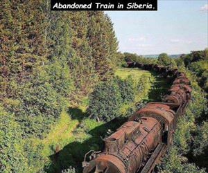 abandoned train in siberia