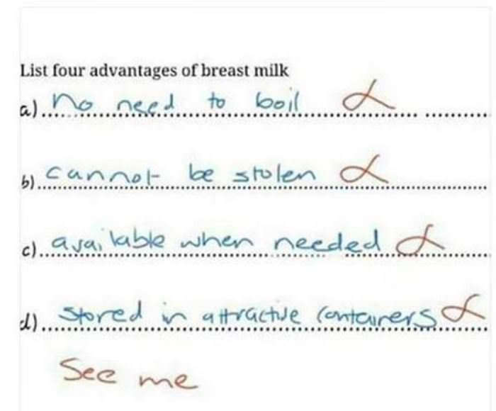 advantages of breast milk funny picture