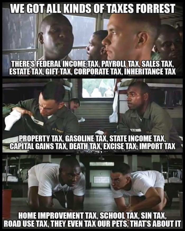 all kinds of taxes funny picture