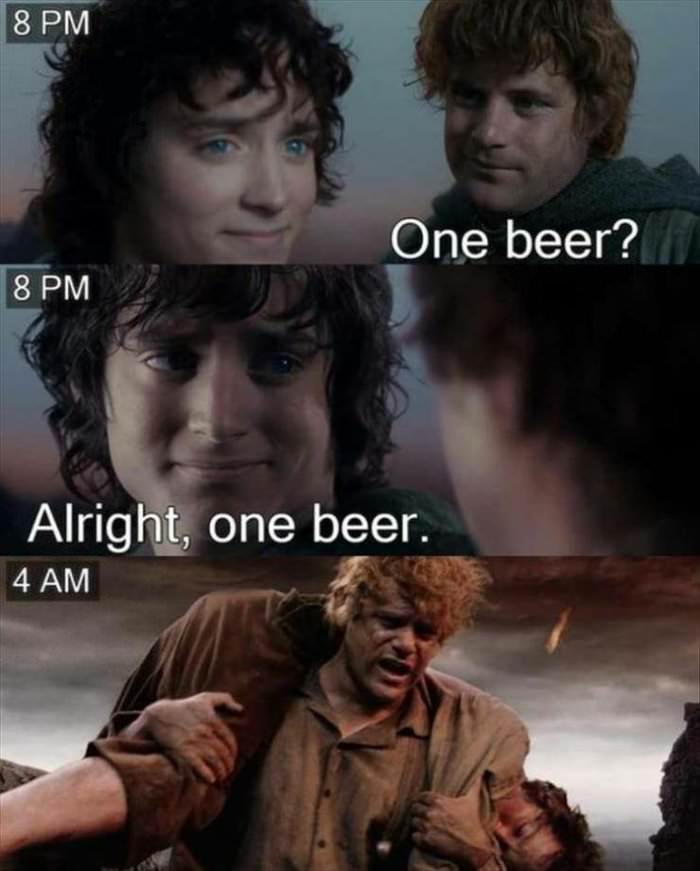 alright one beer