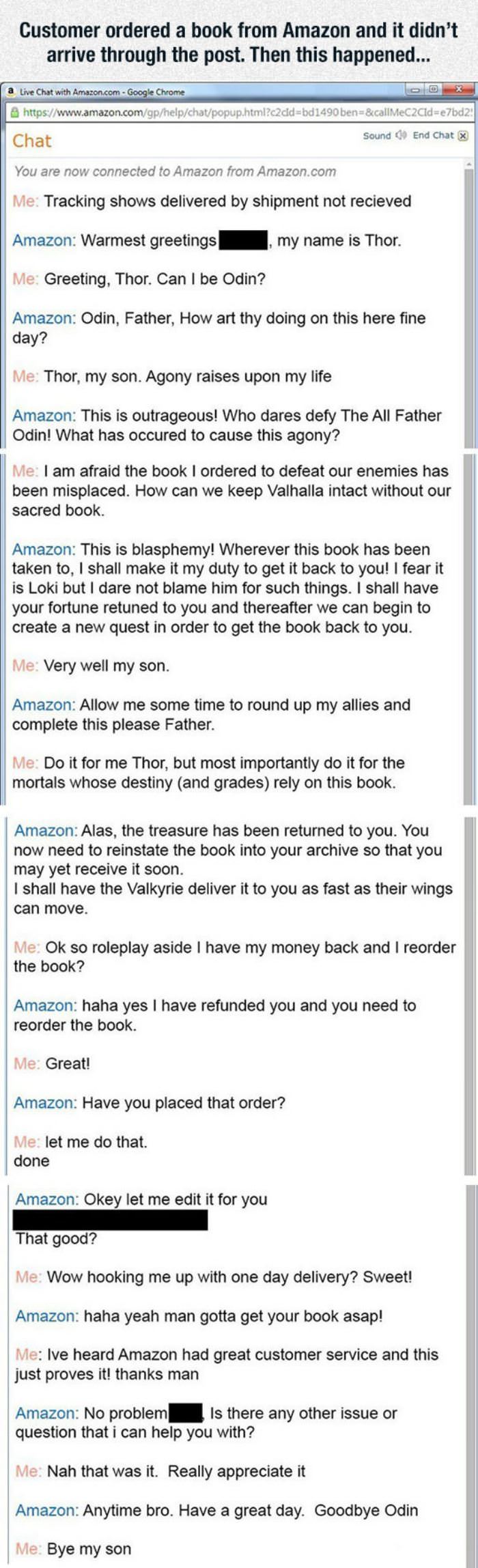 amazon customer service chat funny picture