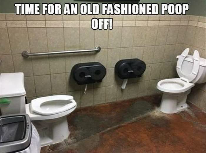 an old fashion poop off