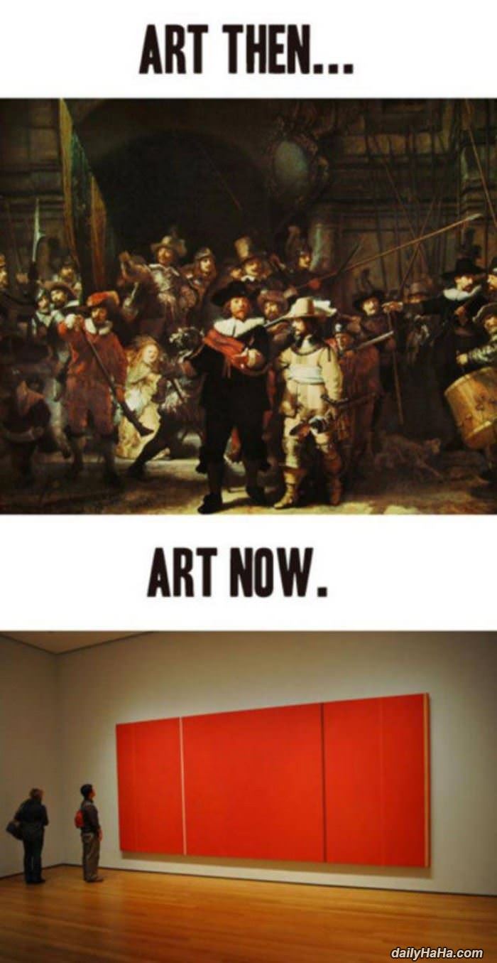 art then vs art now funny picture