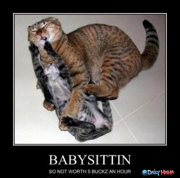 Babysitting funny picture