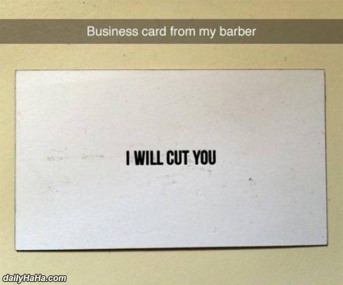 barbers business card funny picture