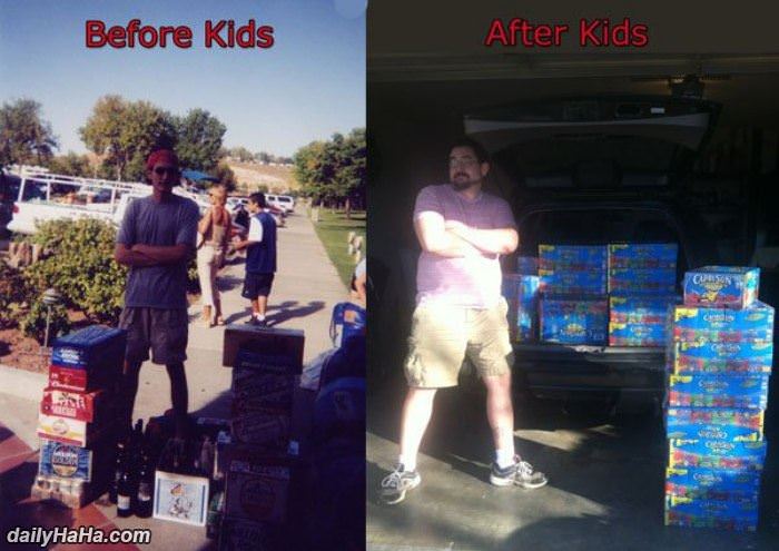 before and after kids funny picture