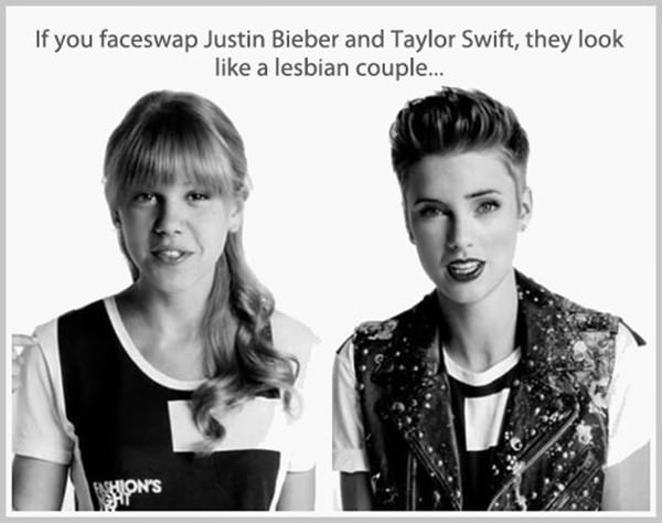 Bieber and Swift Couple funny picture