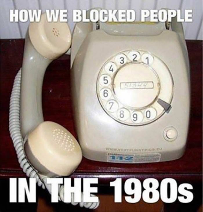 blocking people in the 80s funny picture