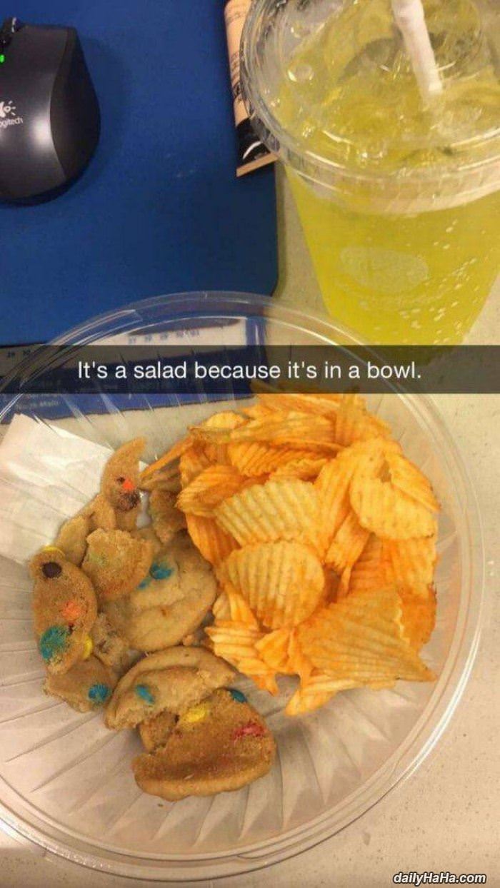 bowl of salad funny picture