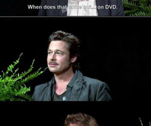 brad pitt interview funny picture
