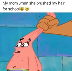 brushing my hair