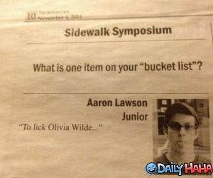 Bucket List funny picture
