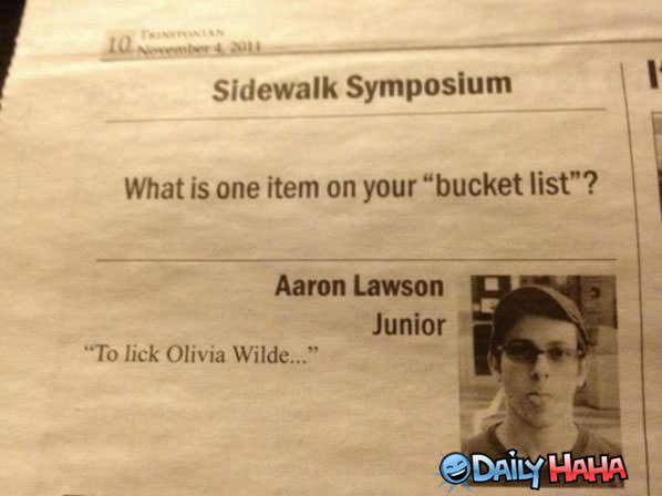 Bucket List funny picture