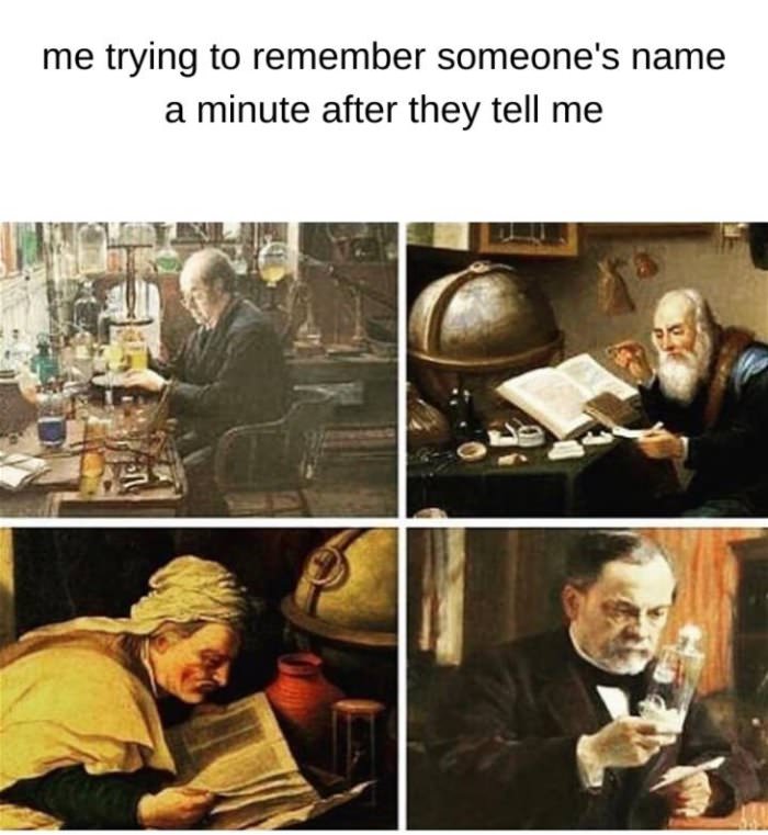 cannot remember names
