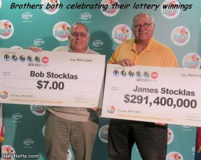 celebrating their lotto winning funny picture