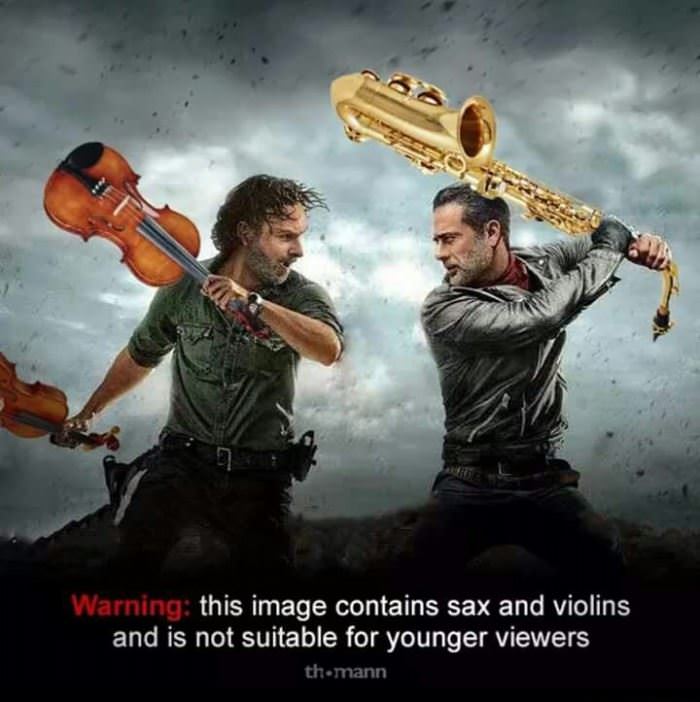 contains sax and violins funny picture