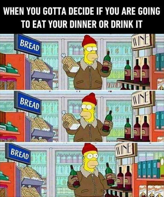 drink or eat my dinner