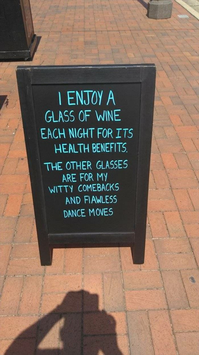 each glass for a reason