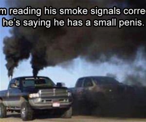 easy to read smoke signals funny picture