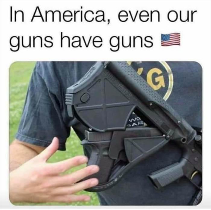even our guns have guns