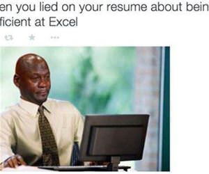 excel on resume funny picture