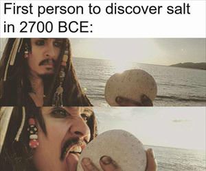first person to discover salt
