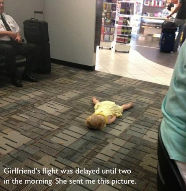 Her Flight Was Delayed funny picture