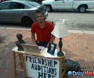 Friendship Auditions funny picture