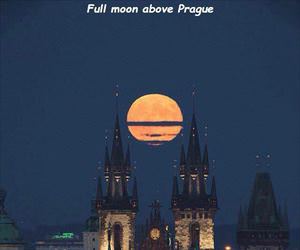 full moon above prague