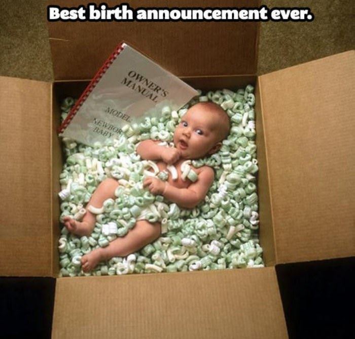 fun birth announcement funny picture