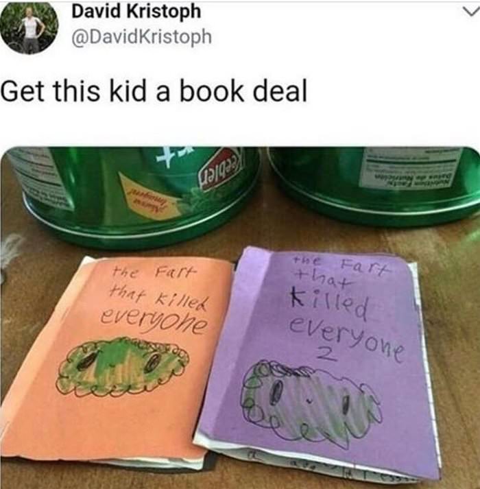 get this kid a book deal