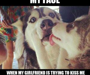 Girlfriend Kiss funny picture
