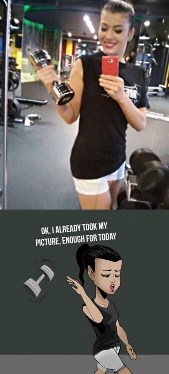 girls at the gym funny picture