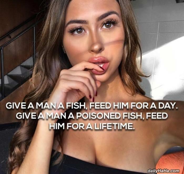 give a man a fish funny picture