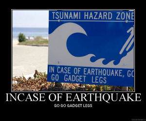 Incase of Earthquakes