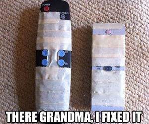 Grandma Friendly Remote funny picture