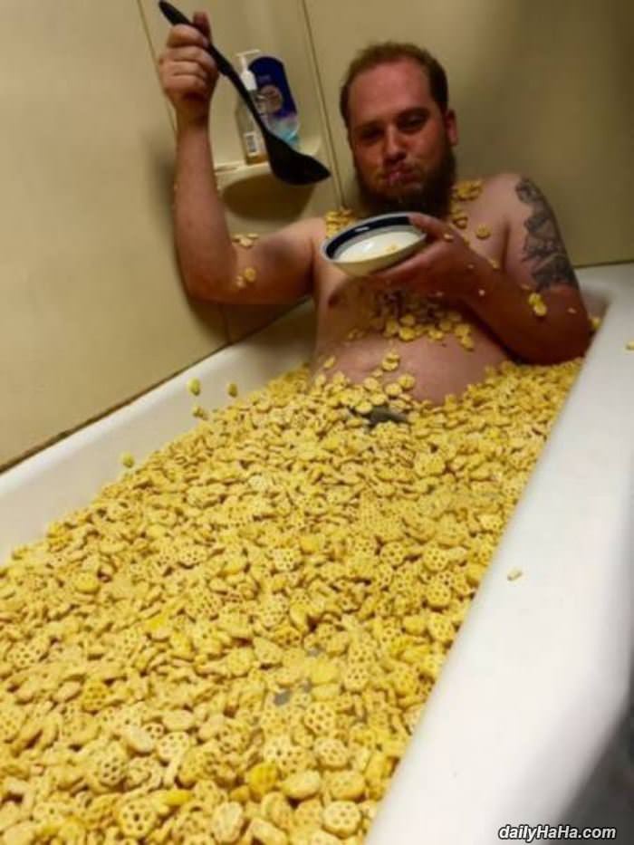 guy loves cereal funny picture