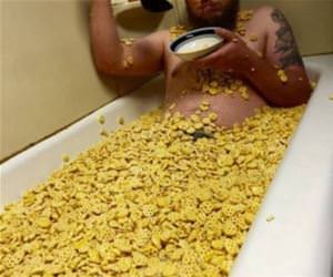 guy loves cereal funny picture