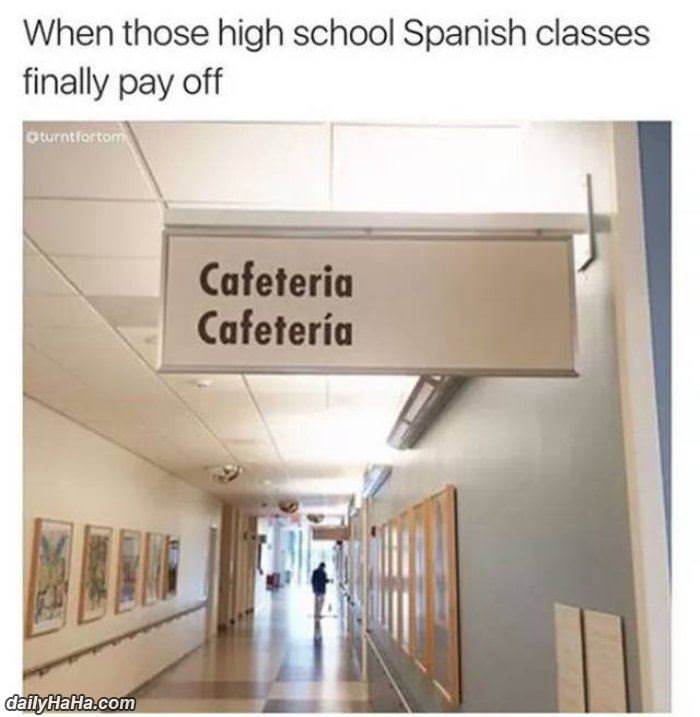 high school spanish funny picture