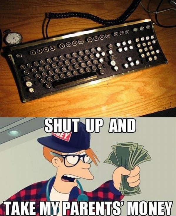 Hipster Keyboard funny picture