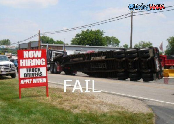 Truck Drivers Fail funny picture