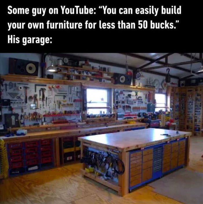 his garage