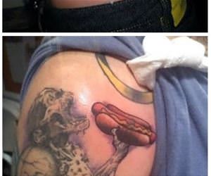 hot dog tattoos funny picture